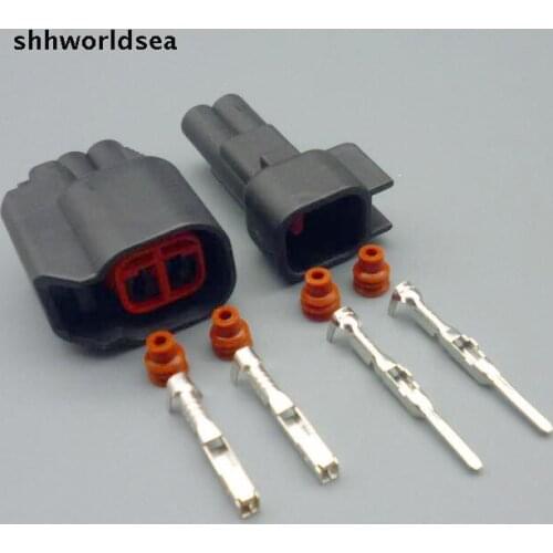 Shhworldsea 2PIN Way ev6 ev14 USCAR Fuel Injector Pigtail Connectors car auto Waterproof Connector sr20det rb30 GTR FAST ls2 ls3