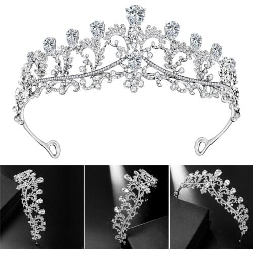 Bridal Crown Headwear Luxury Rhinestones Inlaid Headband for Female Wedding Birthday Hair Accessories BH