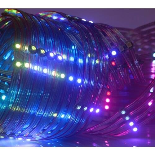 WS2812B Per-wired LED Pixel Module String Light WS2812 LED Chips On Heatsink Full Color 5050 SMD RGB 5V Panel Strip 50pcs X 10