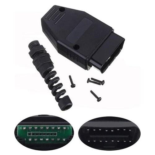 Universal 16Pin OBD EOBD OBD2 J1962 Connector OBDii Male Plug Adapter OBDII Socket