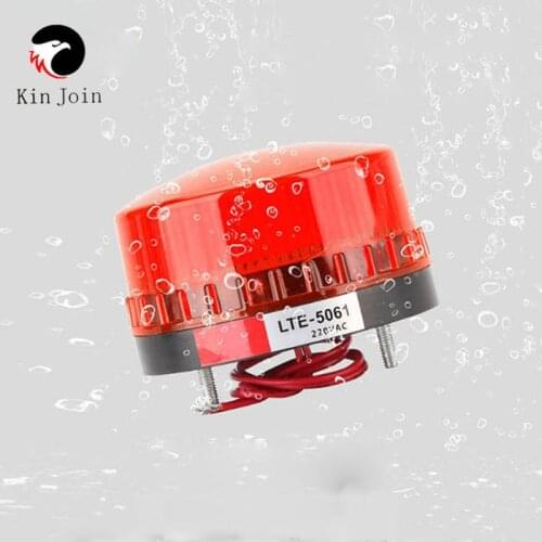 Waterproof 12V~220V Safely Security Alarm Strobe Signal Safety Warning Green Red Orange mini Flashing LED Light （With sound