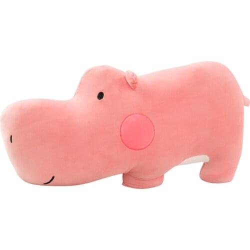 High elastic plush rhino toys stuffed plush hippo love heart elephant dolls down cotton pillow cushion best gift for kids