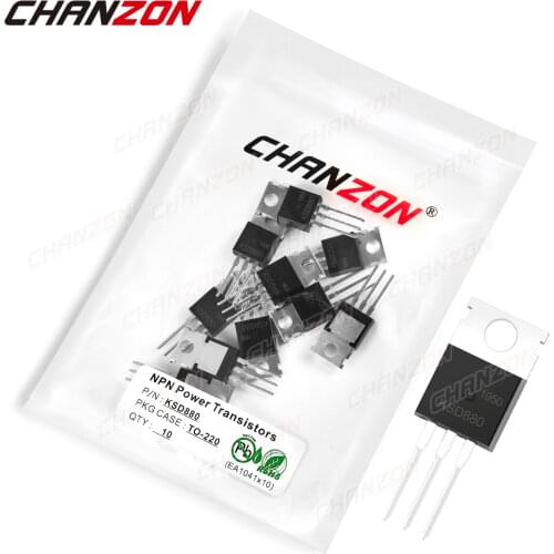 10pcs KSD880 TO-220 NPN High Power Voltage Transistor Bipolar Junction BJT Powerful Triode Tube Fets 3A 40V Integrated Circuits