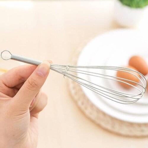 Stainless Steel Handle Egg Beater Drink Whisk Mixer Foamer Kitchen Egg Beater Mini Handle Mixer Stirrer Tools LX8773