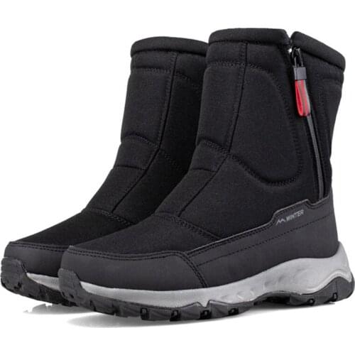 Winter Shoes Women Boots Outdoor Platform Snow Boots Warm Plus Velvet Ankle Boot Zipper Casual Cotton Shoes Female Non-slip