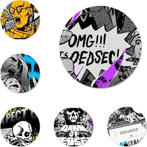 58mm Watch Dogs 2 Dedsec Icons Pins Badge Decoration Brooches Metal Badges For Backpack Decoration