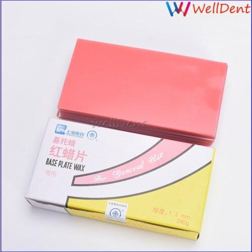 1 Box Dental Lab Red Utility Wax Plate Red Modeling Wax Base Wax For Dentist Dental Materials