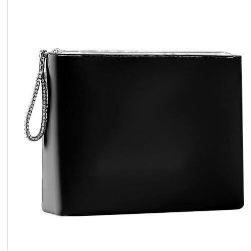 10pcs Women silica gel Plain Large Capacity Foldable Solid Cosmetic Bags Mix Color