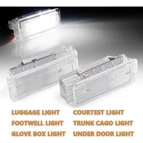 2Pcs LED Trunk Cargo Lamp Footwell Under Door Glove Box Light For Toyota ProAce MK2 Opel Grandland X/Zafira Life/Corsa F/Combo E