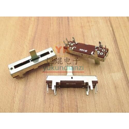 3.5cm 35mm B10K shaft length 10MM stereo channel mixer sliding potentiometer fader vertical