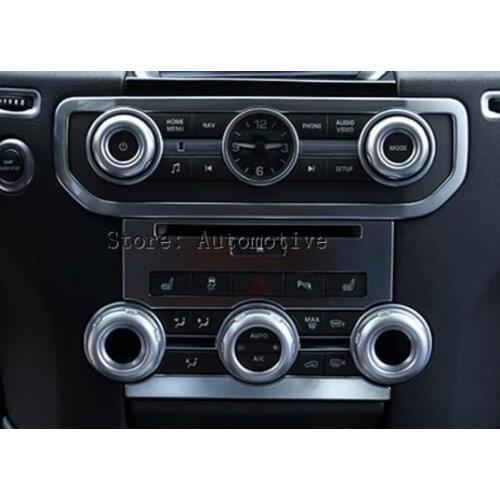 5pcs/set Chrome Volume and Air Conditioning Knobs Trim for Land Rover Discovery 4 LR4 Range Rover Sport Car Accessory and Parts
