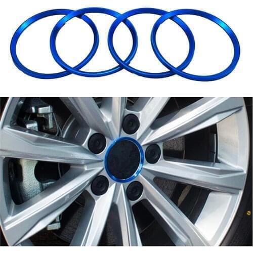 Aluminum 4Pcs Red Wheel Center Hub Ring Cover Trim Decoration Fit For Mazda3 Mazda6 CX-5 CX-3 2016 2017 2018 2019Car Styling