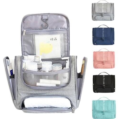 Women Men Large Hanging Cosmetic Bag Travel Make up Toiletry Storage Makeup Bags Cases Organizer Beauty Portable Hook Wash Pouch
