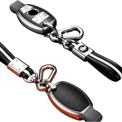 For Mercedes Benz A B R G Class GLK GLA W204 W251 W463 W176 TPU Leather Key Case Shell Holder Cover Keychain Keys Chain
