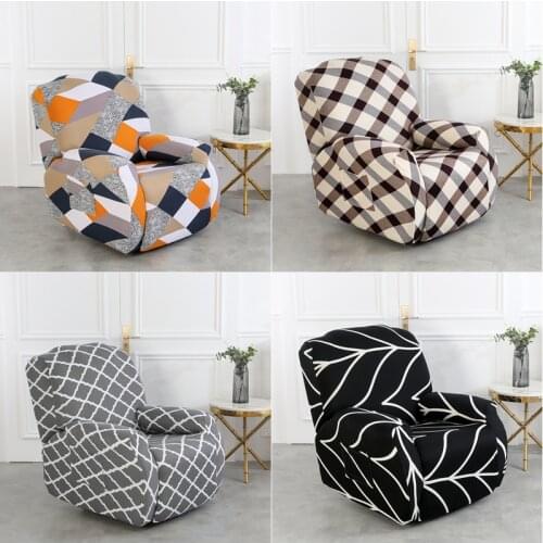 Split Style Recliner Cover Relax Armchair Covers Geometric Massage Sling Chair Covers Lounger Single Seat Couch Sofa Slipcovers