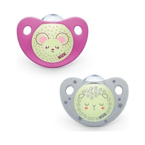 CHUPETE SILICONA NUK NOCHE T-2 2 U