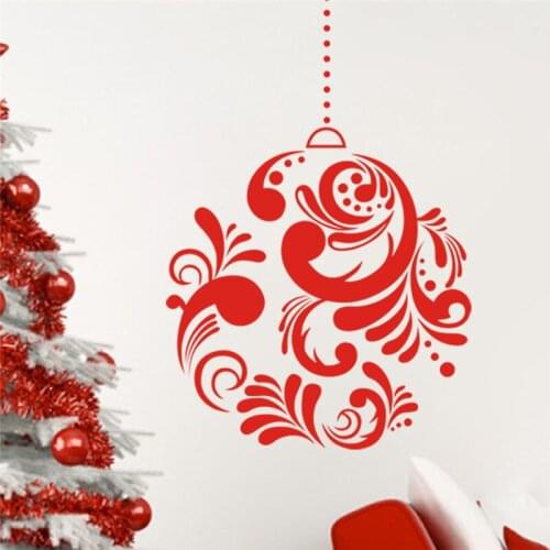 Flower Wreath Wall Stickers For Shop Office Home Decor Diy Vinyl Mural Art Christmas Season Livingroom Window Decal