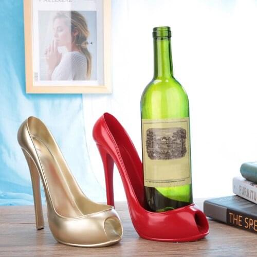 Innovative High Heel Shoe Wine Bottle Holder Storage Wine Rack Home Decor Kitchen Bar Tools Red Wine Storage Holder