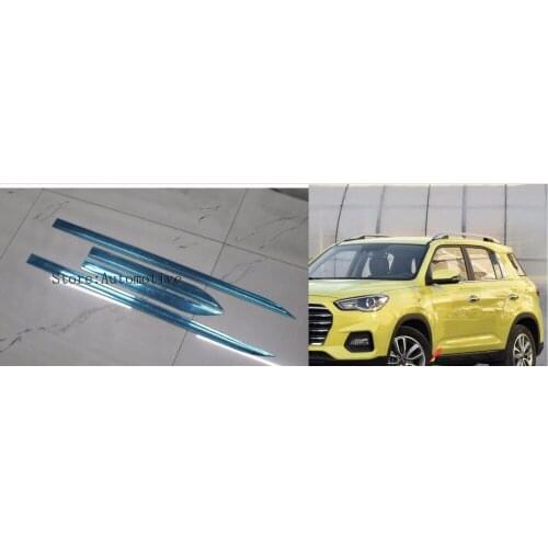 For Hyundai ix35 2018 2019 Chrome Body Molding Door Side Line Garnish Trim Cover Protector Guard Lining Stainless Car Styling