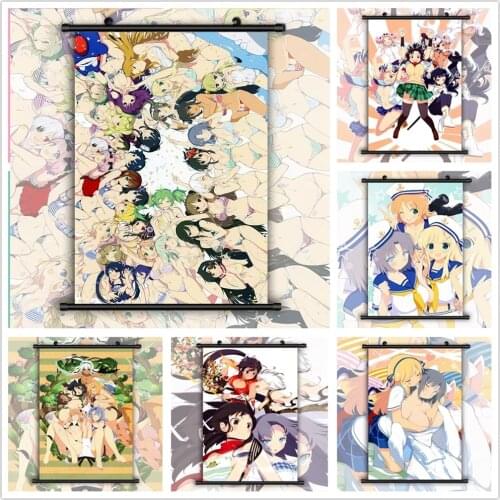 Canvas Home Decoration Picture Senran Kagura Print Poster Wall Art Plastic Animation Scroll Hanging Painting Bedside Background