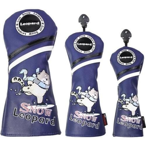 Golf Club Head Cover Driver Fairway Wood Covers Protector Sleeve No.1 3 5 UT