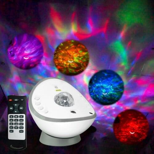 USB Star Projector Lamp Starry Sky Galaxy Projector Light Sleep Aid Speaker Bluetooth Music Aurora Atmosphere Lamp for Bedroom
