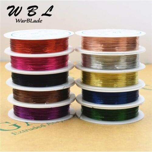 40m 0.25/0.3/0.4/0.5/0.6/0.8/1.0mm Copper Wire Silver Gold Copper Metal Wires Beading Thread String Beads For DIY Jewelry Making