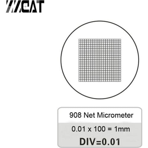 908 Microscope DIV 0.01MM Grid Scale Value Micrometer Measuring Scale Micrometer Calibration