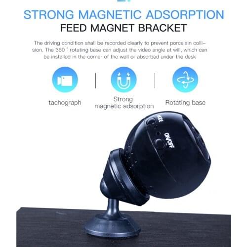 Mini 1080P Camera Magnetic Base Support 128G SD Card Night Vision for Outdoor Indoor Office