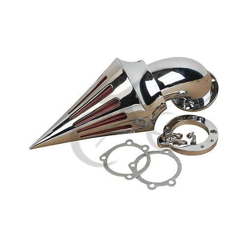 Motorcycle Spike Air Cleaner Intake Filter For Harley EVO CV Carb Custom Sportster XL Chrome Black