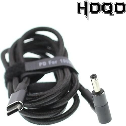 Nylon Braided Sheath PD Power Supply Wiring Type-C To 4.0X1.35 Charging Cord with Built-in E-marker 5A Charging Cable
