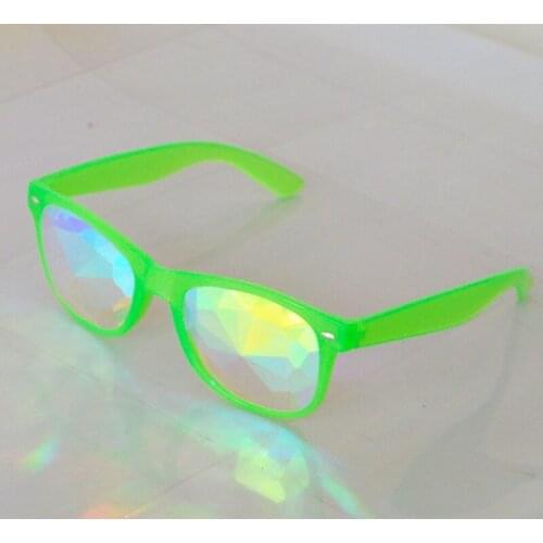 Emazing Light Unisex Kaleidoscope Glasses Glow In The Dark Green Frame Kaleidsocope Glasses