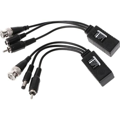 2021 New 1 Pair BNC To RJ45 Passive Video Power + Balun Transceiver For CCTV Camera