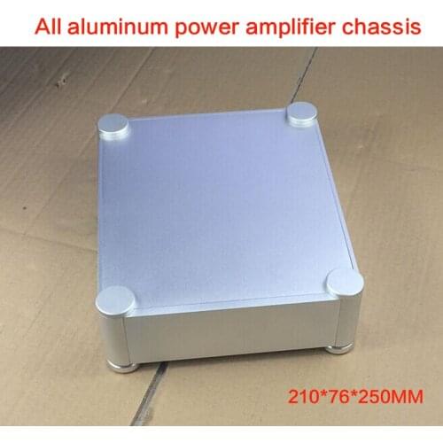 All-aluminum Power Amplifier Chassis 2106T DIY Preamp Case DAC Shell Amp Box Amplifier Enclosure Audio Box 210*76*250MM