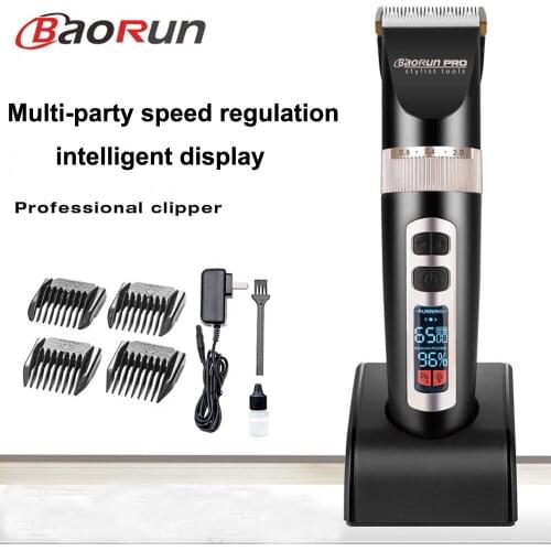 Professional Pet Dog Hair Trimmer Rechargeable LCD Display 2000mAh Dog Clipper Dog Electric Shaver Grooming Haircut Machine