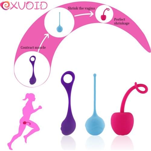 EXVOID Vagina Tighten Exercise Silicone No Vibrator Sex Toys for Women Smart Kegel Ball Ben Wa Ball Vaginal Tightening Trainer