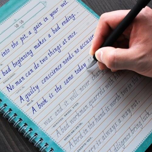 3 Books/Set Round Font Chinese And English Copybook For Calligraphy Student Adult Copy Book Handwriting Practice Book for kids