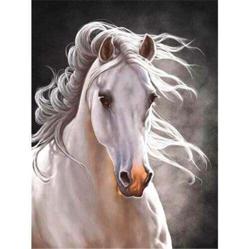 Horse Animal DIY 11CT Cross Stitch Embroidery Kits Needlework Craft Set Printed Canvas Cotton Thread Home Wholesale