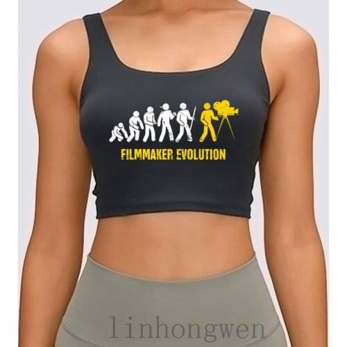 Funny Filmmaker Evolutions Women Tank Top Cotton Homme Anti-Wrinkle S-XL Spring Comical Printed Normal Crop Top