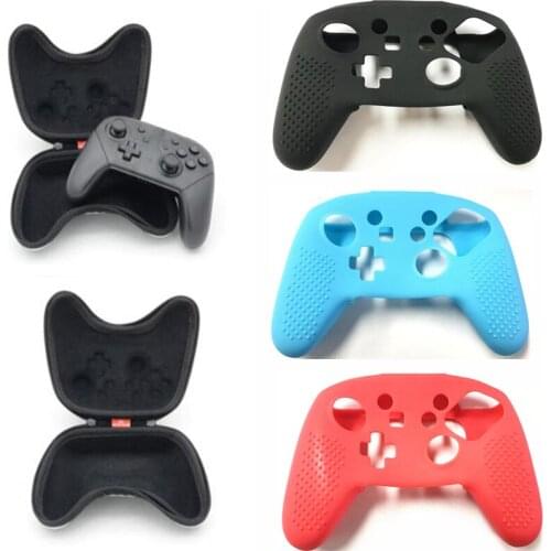 Hard Pouch Case Sleeve Protective Game Carry Storage Travel bag with Silicone case for Nintendo Nintend Switch NS Pro Controller