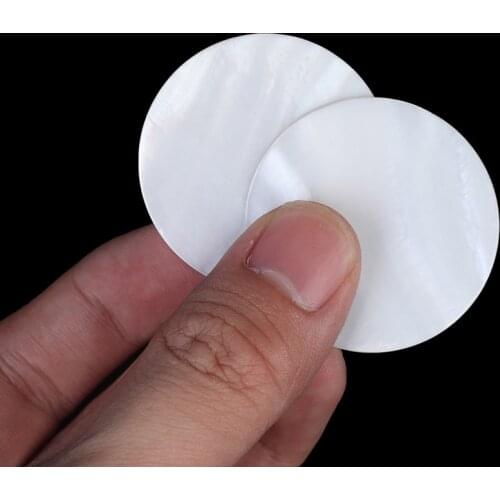 2PC Natural Mop Seashell Charm Bead Pendant Round Mother of Pearl Polished Shell for DIY Jewelry Finding Accessories Handmade