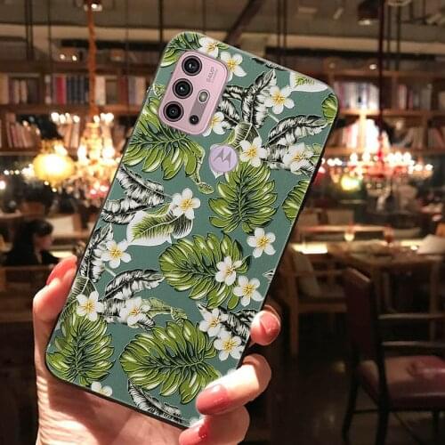 3D Emboss Flower Case For Moto G20 Cover Cute Relief Case For Motorola Moto G20 E7i Power 2021 Phone Case for Moto G 20 E7iPower