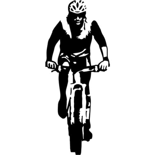 6.3*15CM Fashion Trail Run Bike Decor Car Sticker Accessories Silhouette Vinyl C12-1578