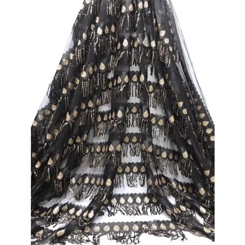 African Lace Fabric 2021 High Quality Lace Nigeria Tulle Lace Fabric Bride French Mesh Lace Fabric J3649
