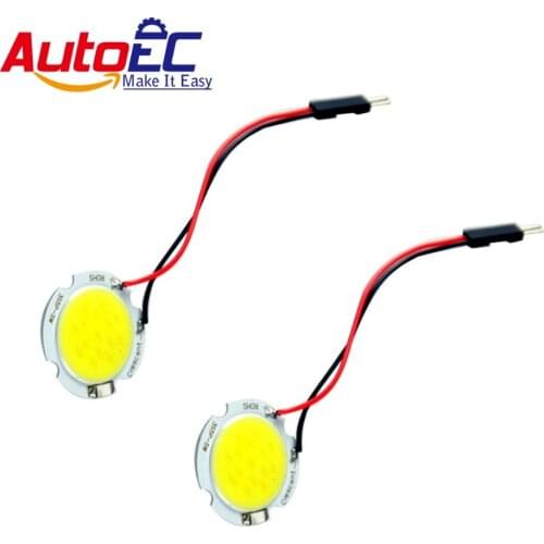AutoEC 10x Festoon dome light cob 15 smd chips car panel led high power interior reading lights lamp 12v white #LL29