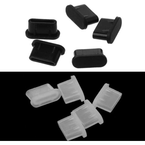 Free shipping 5 Pcs Type-C Dust Plug USB Charging Port Protector Silicone Cover for Samsung Huawei Smart Phone Accessories