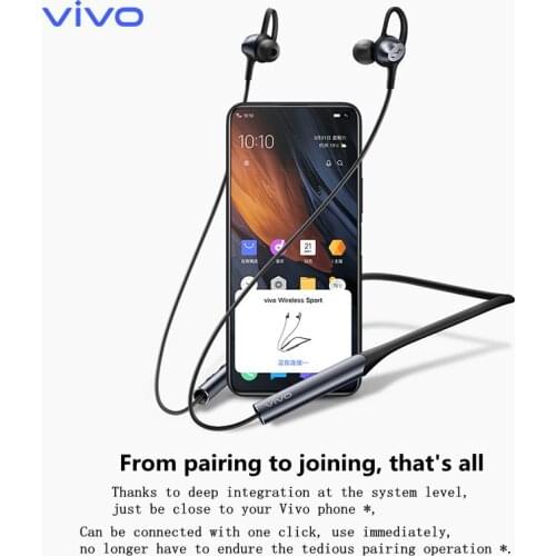 Vivo headsets In-ear wireless bluetooth running sports hang neck type earphone with a microphone dustproof and waterproof