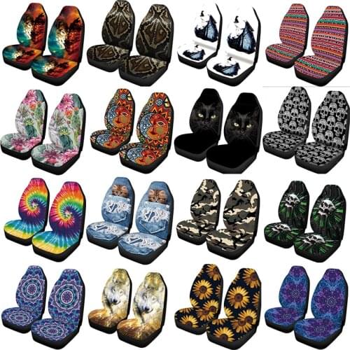 AIMAAO Customized 16 sty les of car seat cover custom printing universal front seat protector seat accessories cushion set