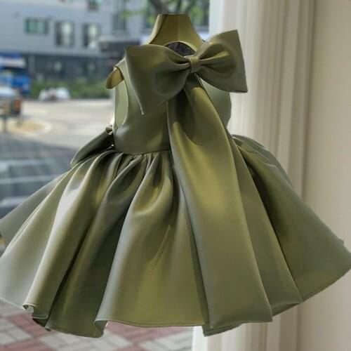 Toddler Bows Baby Girl Princess Dress Costume 1 Years Birthday Dresses Wedding Party Bridesmaid Dress Children Christmas Clothes