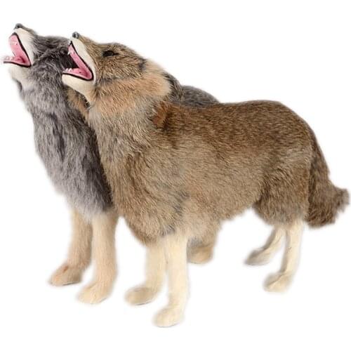Simulation animal dog toy soft shepherd wolf dog animal model exhibition hall home decoration DY80059